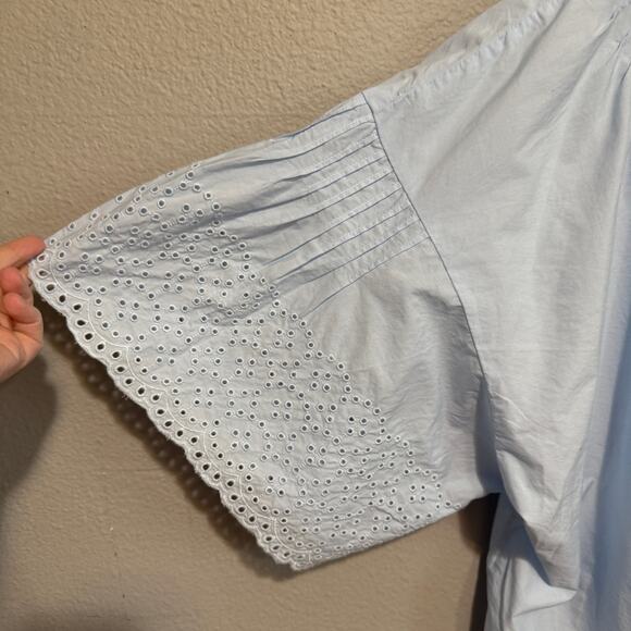 J.Crew Jolie Eyelet Cotton Poplin Top Size 3X NWT Style CA974 - Picture 5 of 9